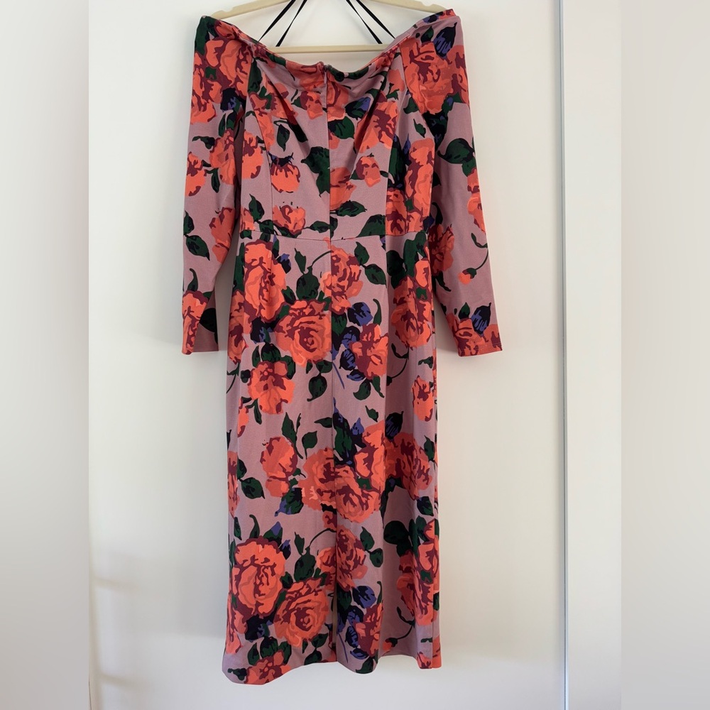 NWT Hope for Flowers by Tracy Reese Off Shoulder Sheath Dress, size L - Picture 4 of 11
